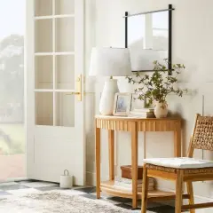 24" x 30" Cross Corner Metal Wall Mirror Black - Threshold&trade; designed with Studio McGee