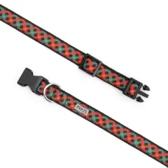 The Worthy Dog Holiday Check Dog Collar