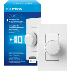 Lutron Aurora White Smart Dimmer/Paddle Switch - Case of 1 - 1 each
