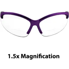 Global Vision Eyewear Contender Bifocal Safety Motorcycle Glasses with +1.5 Bifocal Clear Lenses