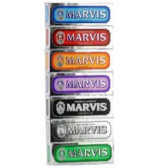 MARVIS Toothpaste Gift Set (7 x 1.3 oz) - TRAVEL SIZE SET, freshens breath and helps remove plaque. | Tooth Paste for Teeth