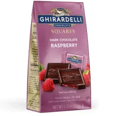 Ghirardelli Dark Chocolate Candy SQUARES with Raspberry Filling - 5.32oz