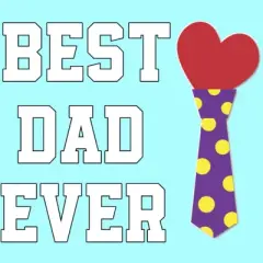 Women's Design By Humans Best Dad Ever Heart Tie By sukhendu12 Racerback Tank Top