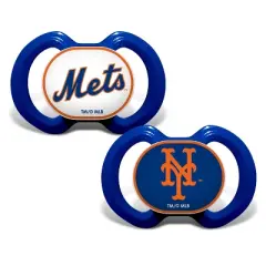 BabyFanatic Officially Licensed Pacifier 2-Pack - MLB New York Mets