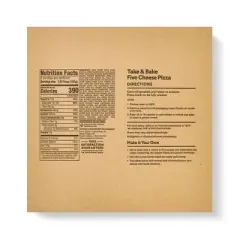 Take & Bake Five Cheese Traditional Crust Pizza - Market Pantry&trade;