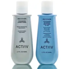 ACTiiV Hair Science Recover Shampoo & Conditioning System for Men (2.7 oz Duo Starter Kit) - Treatment for Hair Loss & Thinning Hair. Travel Size