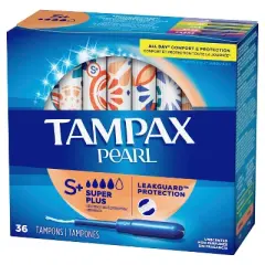 Tampax Pearl Super Plus Absorbency Tampons - Unscented 