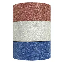 Wrapables Red White and Glitter Washi Masking Tape (Set of 3)