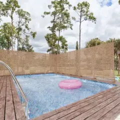 SEVOBAL 8pc Patio Screen Patio Privacy Porch Screen Patio Screens Paged Patio Decorative Screens Patio Screen Decor Outdoor, Brown, 363.76"*15.75"*72"