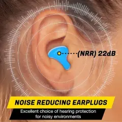 Quality Plugs12 Pairs Soft Moldable Silicone Ear Plugs In 2 Convenient Travel Storage Boxes Concerts Construction Noise Cancelling Reduction 27dB