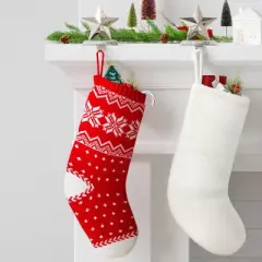 21" Christmas Red Fair Isle Stocking - Wondershop&trade;