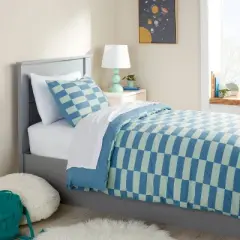 Checkers Kids' Duvet Cover Teal Blue - Pillowfort&trade;