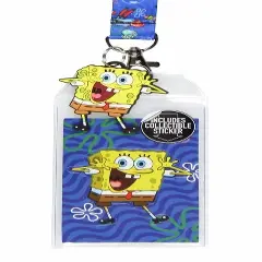 SpongeBob SquarePants ID Badge Holder Lanyard With Collectible Sticker
