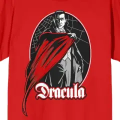 Universal Monsters Dracula Crew Neck Short Sleeve Red Women's T-shirt