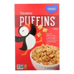 Barbara's Bakery Cinnamon Puffins Cereal - Case of 12/10 oz