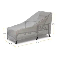 Summerset Shield Platinum 3-Layer Polyester Outdoor Chaise Lounge Cover - Grey Melange