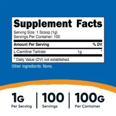 Nutricost L-Carnitine Tartrate Powder (100 Grams)