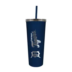 MLB Detroit Tigers 24oz Skinny Tumbler with Straw