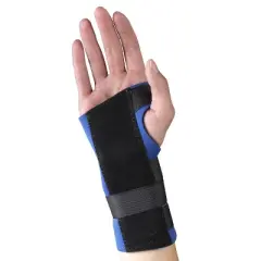 OTC Wrist Splint, Cock-up Style, Neoprene, Black, Right