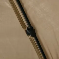 DOMETOUR Outsunny 12' Hexagon Screen House Tent Gazebo with Mesh Walls, Carry Bag, Shaded Interior, Beige