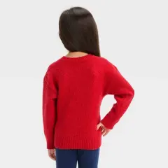 Toddler Girls' Stars Pullover Sweater - Cat & Jack&trade; Red