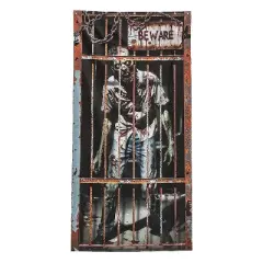 ATC 6 Ft 6 3/4" Zombie Locked Cage Door Curtain Halloween Decoration