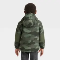 Toddler Boys' Camo 3-in-1 Snowplay Jacket - Cat & Jack&trade; Olive Green