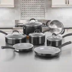Cuisinart Ceramica XT 11pc Non-Stick Cookware Set - 54C-11BK: Black, Gas & Electric Compatible, Lifetime Warranty