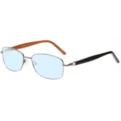 Joan Collins JC9796-BRN Ladies Blue Light Designer Eyeglasses Brown Crystal 57mm +2.00 Custom Lens Non-Refundable
