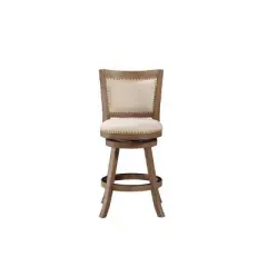 24" Melrose Distressed Counter Height Barstool Driftwood Ivory - Boraam