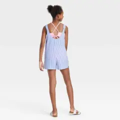 Girls' Chambray Striped Cover Up Dress - art class&trade; Blue