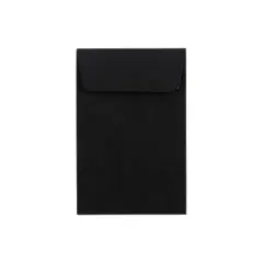 LUX #4 Coin Envelopes (3 x 4 1/2) - Midnight Black 500/Pack 80lb. Midnight Black (LUX-4CO-B-500)