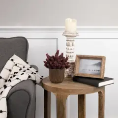 Northlight 8" Burgundy Red Wild Flower Artificial Plant in a Textured Lined Pot