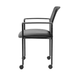 Mesh Guest Chair with Casters Black - Boss Office Products