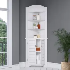 Brookfield Tall Corner Cabinet White - RiverRidge Home