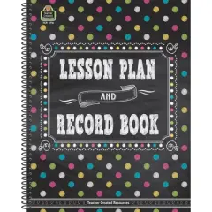 Teacher Created Resources&reg; Chalkboard Brights Lesson Plan and Record Book, Pack of 2