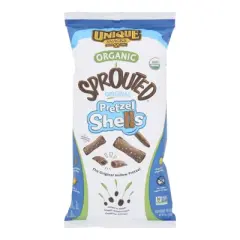 Unique Snacks Sea Salt Sprouted Original Pretzel Shells - Case of 12/8 oz