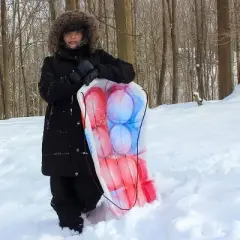 Emsco ESP 37" Dayglow Sno Sprint Racer Sled - Bright Neon Colors Glow in Sunlit Snow