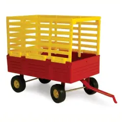 1/16 New Holland Red & Yellow Bale Throw Wagon 13784
