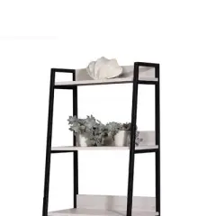 67" Wendral Bookshelf with 5 Open Compartment Natural/Black - Acme Furniture