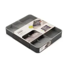 Joseph Joseph DrawerStore Expanding Cutlery Utensil and Gadgets Organizer: In-Drawer Flatware Storage, Multiple Compartments