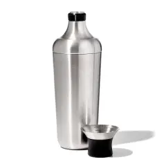 OXO Steel Single Wall Cocktail Shaker: 18oz Stainless Steel, Dishwasher-Safe, Light Silver
