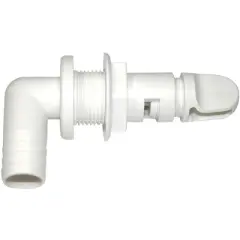 T-H Marine AHV-92-DP Aerator Spray Head, 90 Degree Fixed Flange - White, Boat Equipment and Parts, Model AHV92DP.