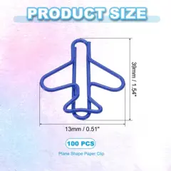 Unique Bargains Home Office Supplies Metal Plane Shape Cute Funny Decorative Paper Clip 100 Pcs