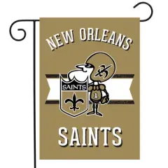 Briarwood Lane Retro New Orleans Saints Garden Flag NFL Double-Sided 18" x 12.5"