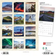 Browntrout 2024 Wall Calendar 12"x12" Iceland
