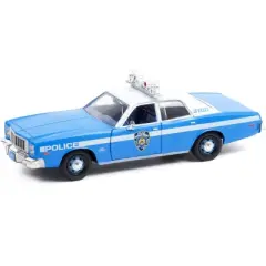 1975 Plymouth Fury Light Blue w/White Top "New York City Police Department" "Hot Pursuit" 1/24 Diecast Model Car by Greenlight