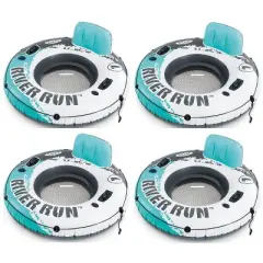 Intex Aqua River Run 1 Inflatable Floating Lake Tube 53" Diameter 4-Pack
