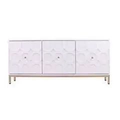 Three Door Gramden Antique Accent Cabinet White - Aiden Lane