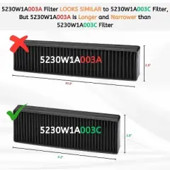 Nispira 5230W1A003C Charcoal Filter Replacement For GE Kenmore LG Microwave LMV1650ST LMV2031SB LMV2031ST LMHM2237BD, 2 Packs